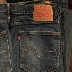3 pairs Levi's Men's Dark Blue Jeans